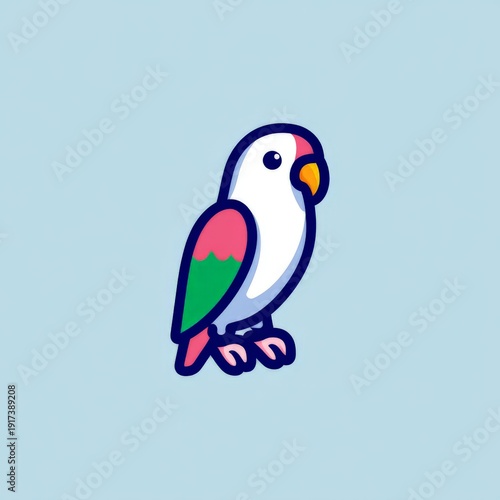 simple illustration of a parrot