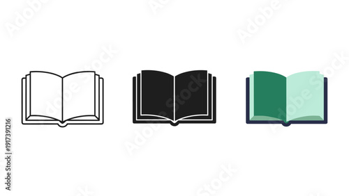 books on white background