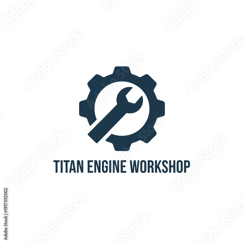 Icon of a gear with a wrench inside, representing mechanical maintenance and repair services