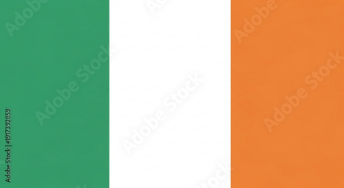 The irish flag with green white and orange vertical stripes symbolizing ireland's national identity and patriotism