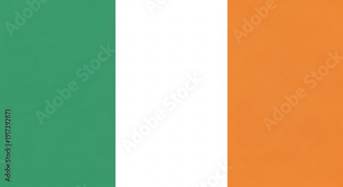 The flag of ireland with green white and orange vertical stripes symbolizing national pride and identity