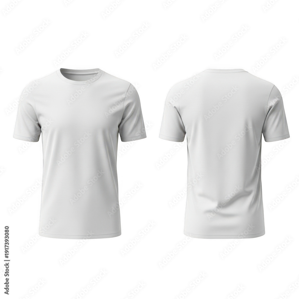 Fototapeta premium A white t-shirt on a white background