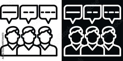 crisis communication Two-tone version in black and white background