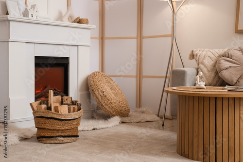 Interior of living room wit...