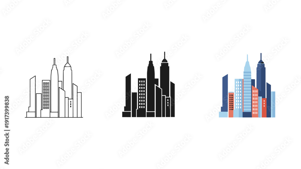 Fototapeta premium city skyline vector