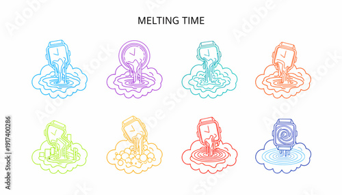 Melting Clocks and Watches, Surreal Time Concept