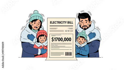 Family freezing shocked by a 1700000 electricity bill