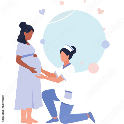 A mother comforting her child during a moment of emotional distress or fear Vector