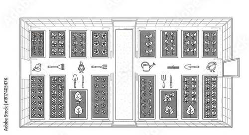 Ancient Egyptian Tomb Hieroglyphs and Artifacts Layout.