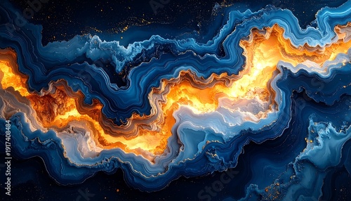 Vibrant abstract flame design element.