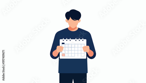 Person holds a calendar, highlighting a scheduled event or reminder