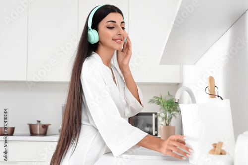 Beautiful young woman with ...