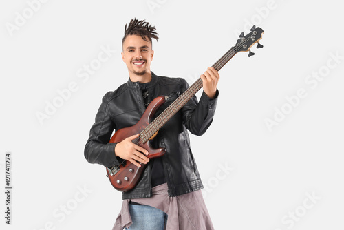 Cool young man with dreadlo...