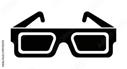 A pair of 3D glasses sits on a white background for teydhc 186 ai reference