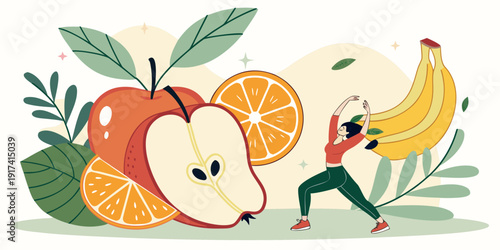 A vibrant still life composition featuring a variety of fresh fruits