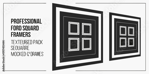 Professional ford square framers textured pack square mocked crames
