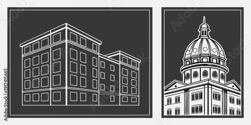 A comparison of modern and classical architectural styles in urban buildings