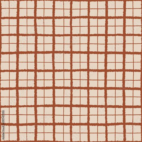 Wallpaper Mural Hand Drawn Compact Check Texture In Warm Earthy Tones For Packaging Design Torontodigital.ca