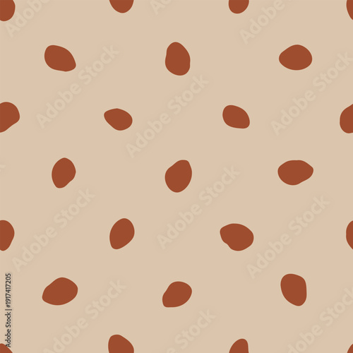 Wallpaper Mural Organic Hand Drawn Irregular Dot Pattern In Warm Earthy Tones For Craft Branding Torontodigital.ca