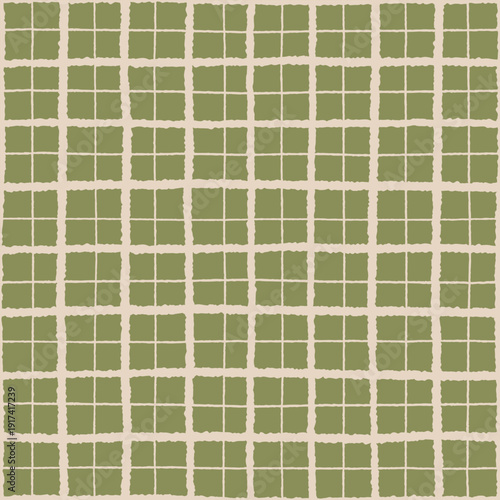 Wallpaper Mural Small Scale Olive Green Grid Texture For Natural Packaging And Textile Design Torontodigital.ca