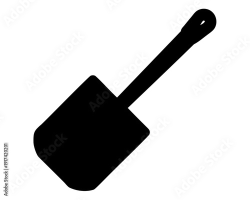 Simple black garden hand trowel silhouette icon design Vector