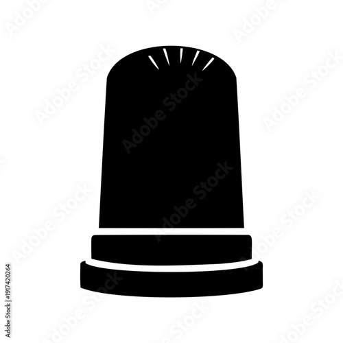 Utility tool thimble silhouette for sewing and craft Vector