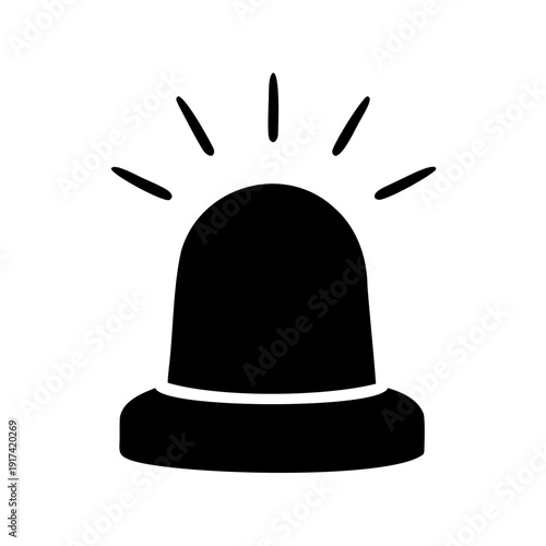 Urgent alert signal warning siren light icon pictogram. Vector