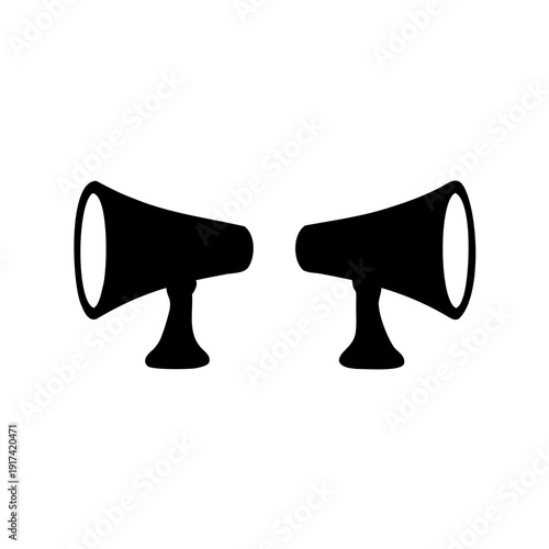 Loudspeaker communication megaphone icons for marketing Vector
