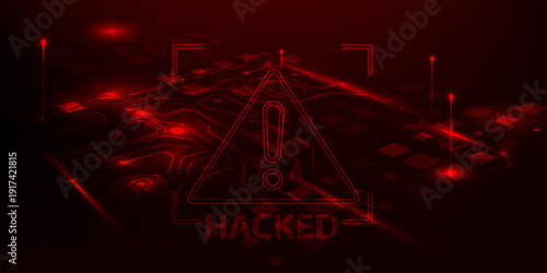 Vector illustration of a cybercrime attack for cyber security artwork and background.