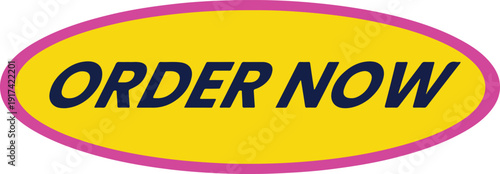 Order Now Oval Button Vector Label