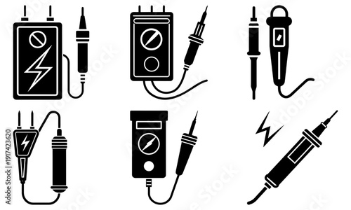 Electrician tools and equipment for electrical work and testing