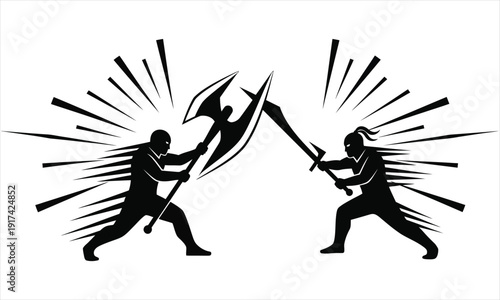 Eid aladha celebration with mosque and goat silhouette on white background