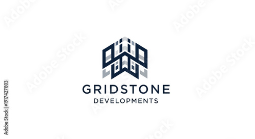 Gridstone Developments Logo with Abstract Building Icon.