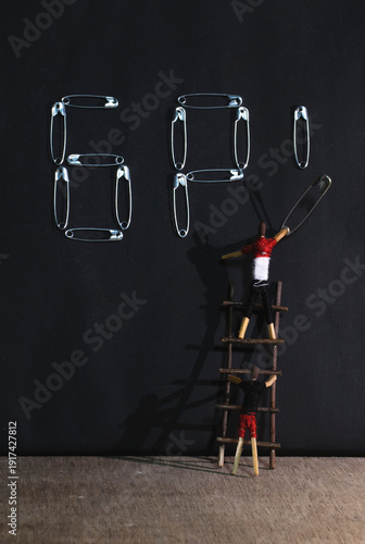 Still life creativity using safety pins and paper clips
