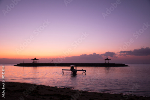 A mysterious and cold morning on the beach
Karang Beach, Sanur Village, Denpasar Citym Bali Province, Indonesia