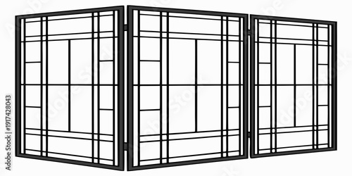 A pair of sliding glass doors with a white frame and multiple panes