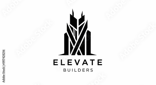 Modern Abstract Building Logo for Elevate Builders.