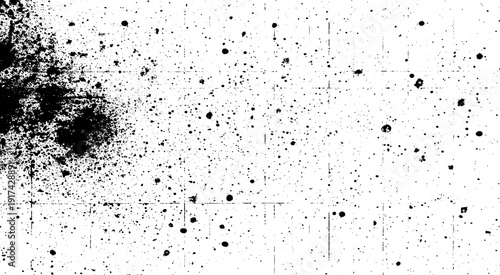 Black and white grunge urban texture vector with copy space. Abstract illustration surface dust and rough dirty wall background