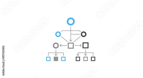Flowchart diagram with various symbols.