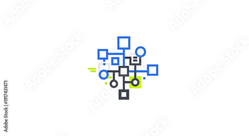 Geometric Shapes in Abstract Formation.