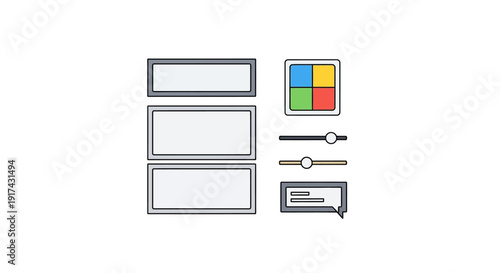Graphic Design Software Interface Elements.