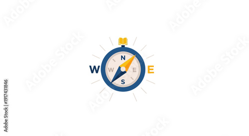 Compass Navigation Tool Direction Indicator.