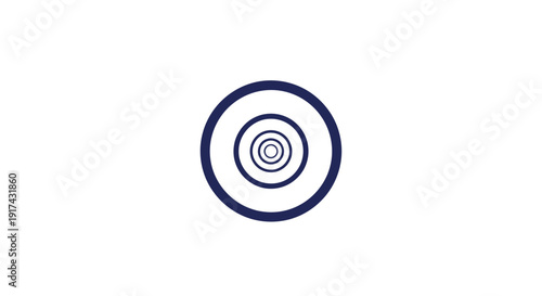 Concentric circles design element graphic.