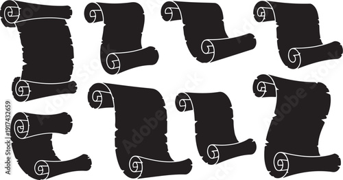Collection of black cowboy boots with white logo designs