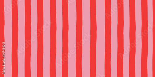 A vibrant background featuring closely spaced vertical stripes of red and pink