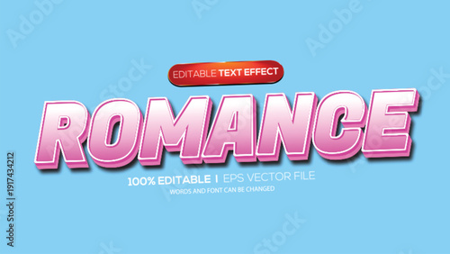 3d text effect romance theme