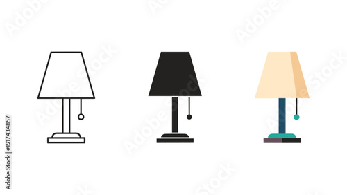 set of vector lamps