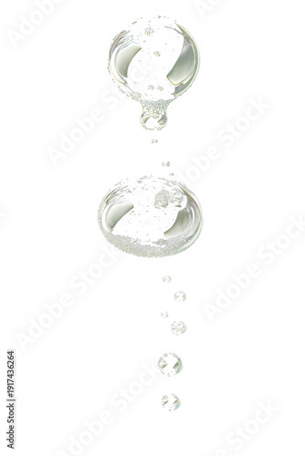 Sparkling water droplets in mid-air against a stark black background