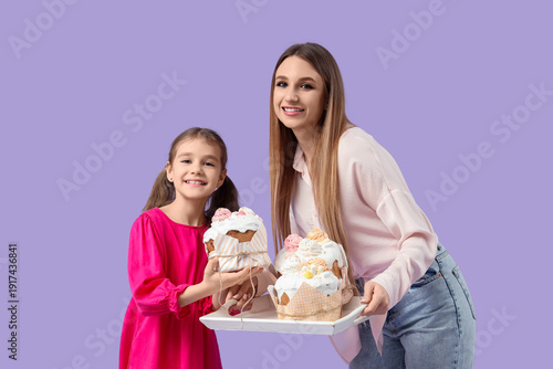 Beautiful young woman and h...