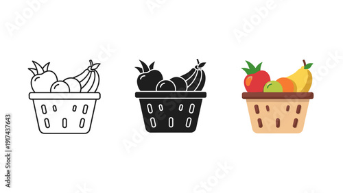 shopping basket with flowers